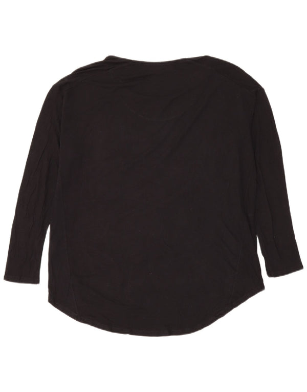 Desigual Donna Abstract Pattern Top Manica Lunga UK 20 2XL Nero Moderno