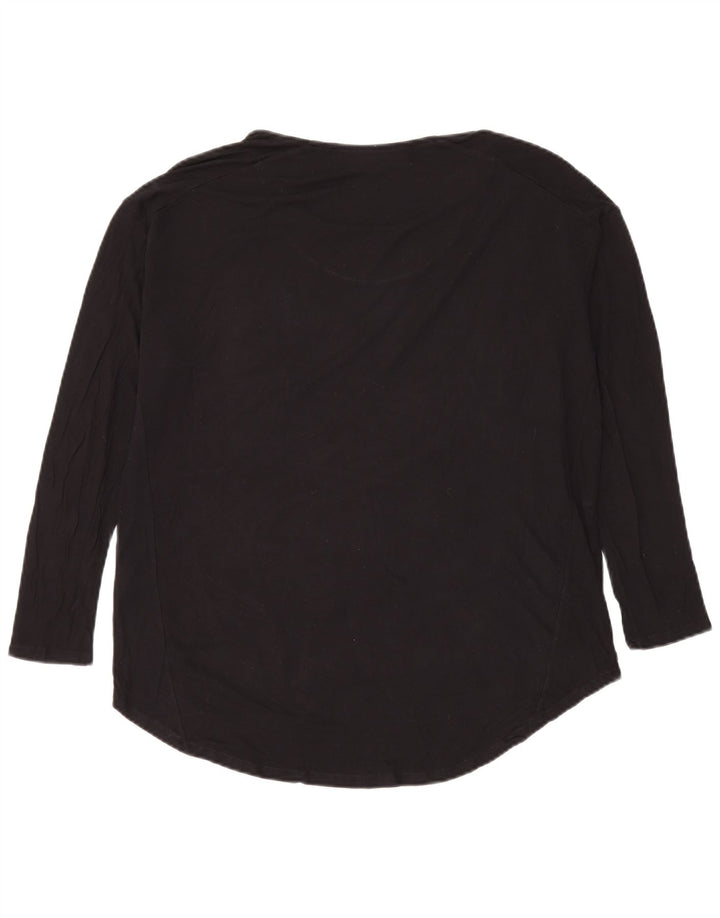 Desigual Donna Abstract Pattern Top Manica Lunga UK 20 2XL Nero Moderno