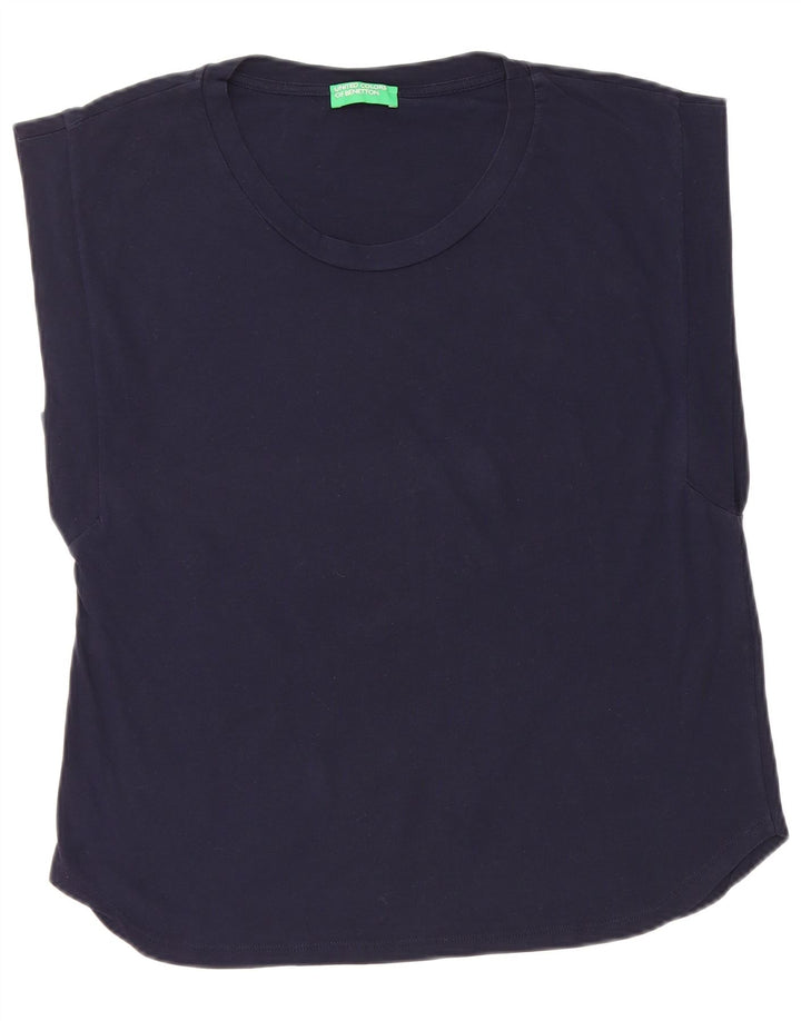 Canotta da donna Benetton UK 12 cotone blu navy medio