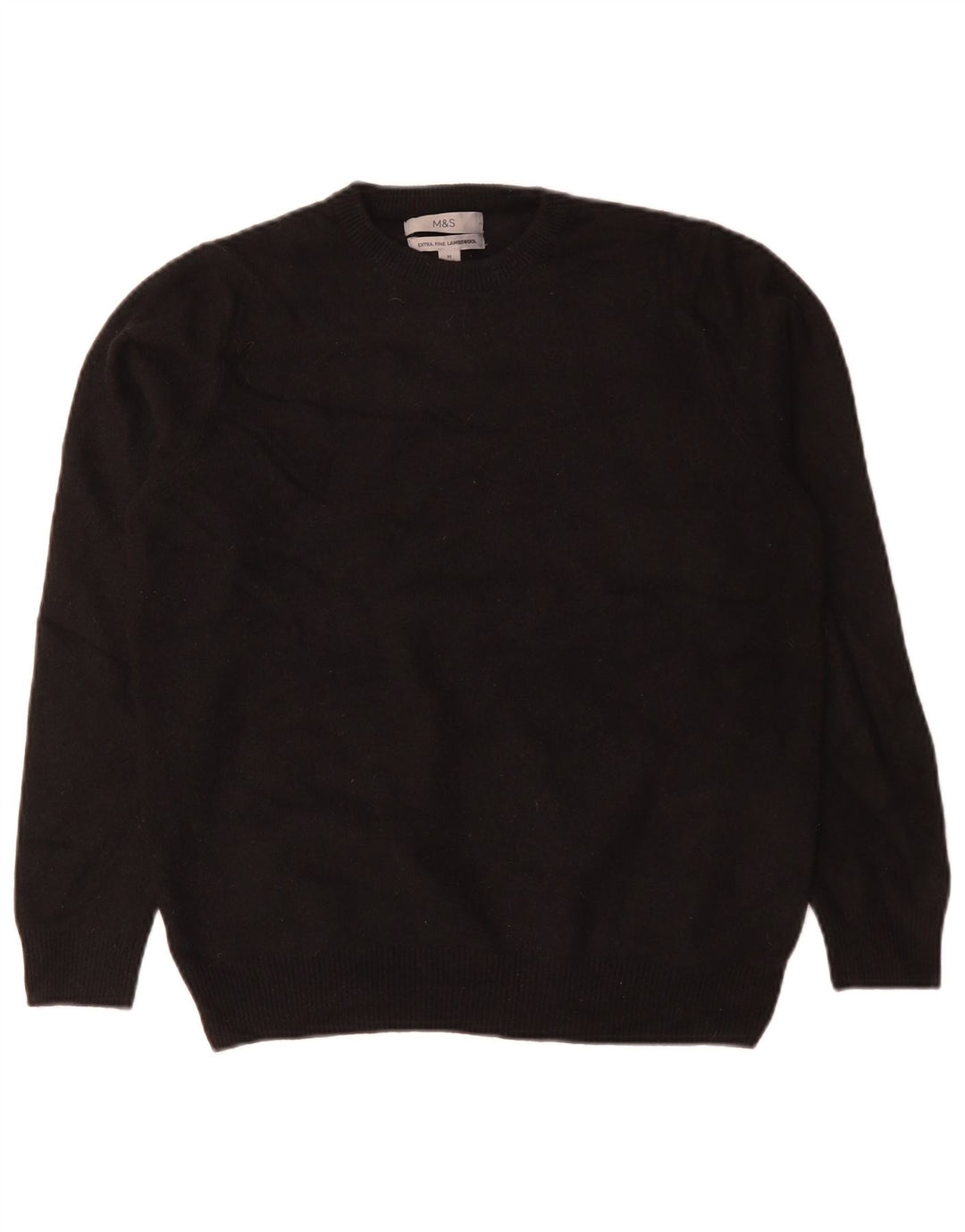 Maglione maglione girocollo da donna Marks & Spencer UK 12 medio nero