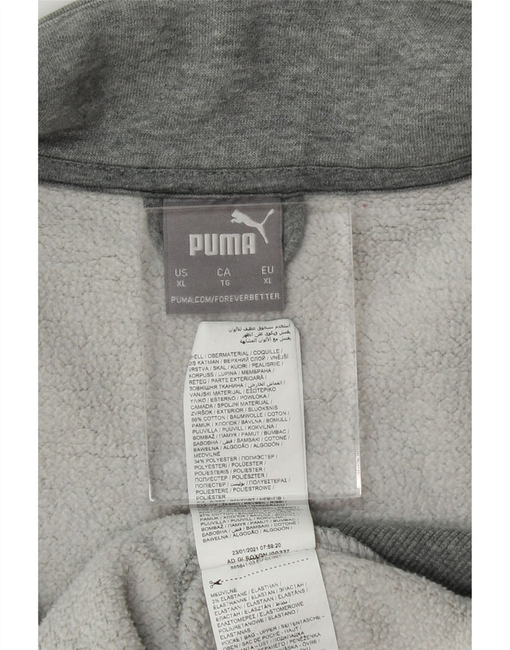 PUMA Mens Tracksuit Top Jacket XL Grey Cotton Vintage Puma and Second-Hand Puma from Messina Hembry 