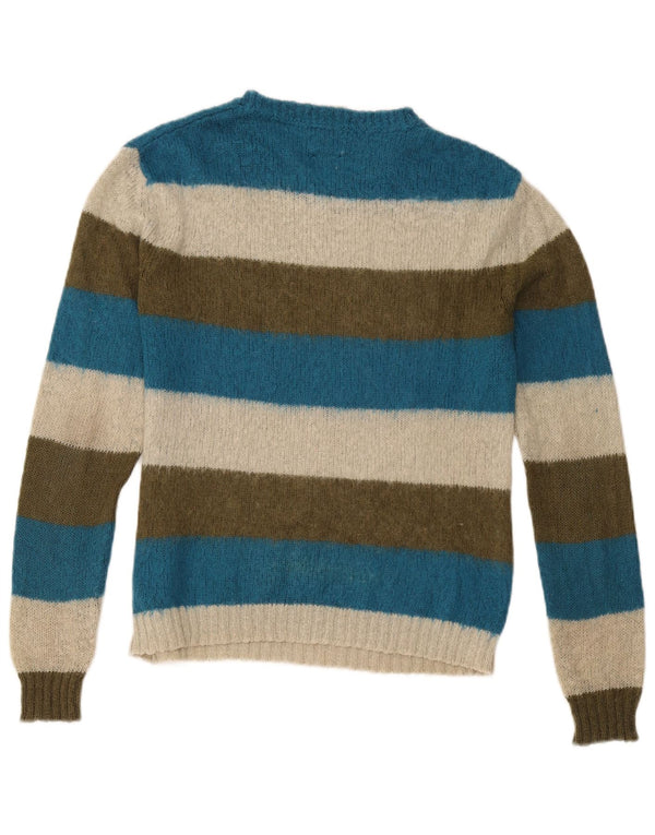 Diesel Maglione da uomo con scollo a barca Maglione piccolo acrilico a righe multicolore