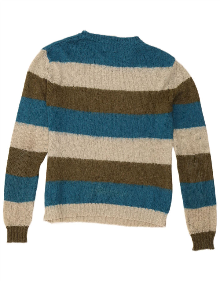 Diesel Maglione da uomo con scollo a barca Maglione piccolo acrilico a righe multicolore