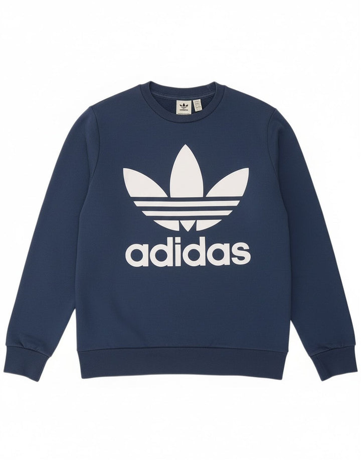 Felpa grafica Adidas da ragazzo 13-14 anni in cotone blu