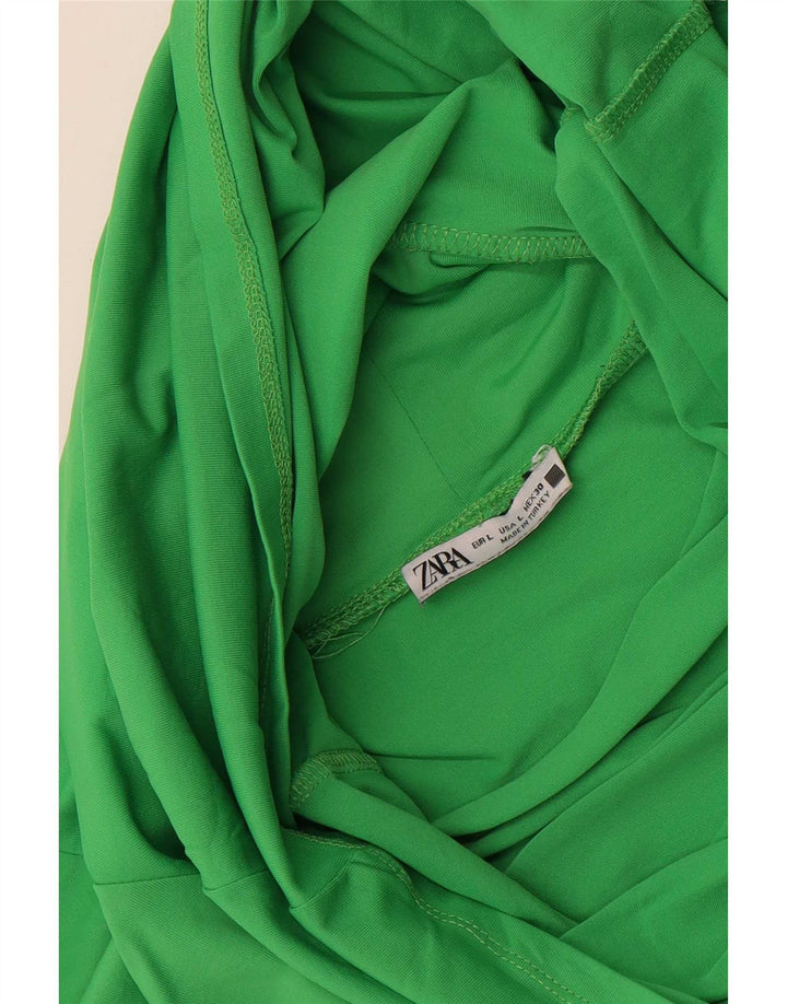 Top Zara da donna a maniche lunghe UK 14 grande verde