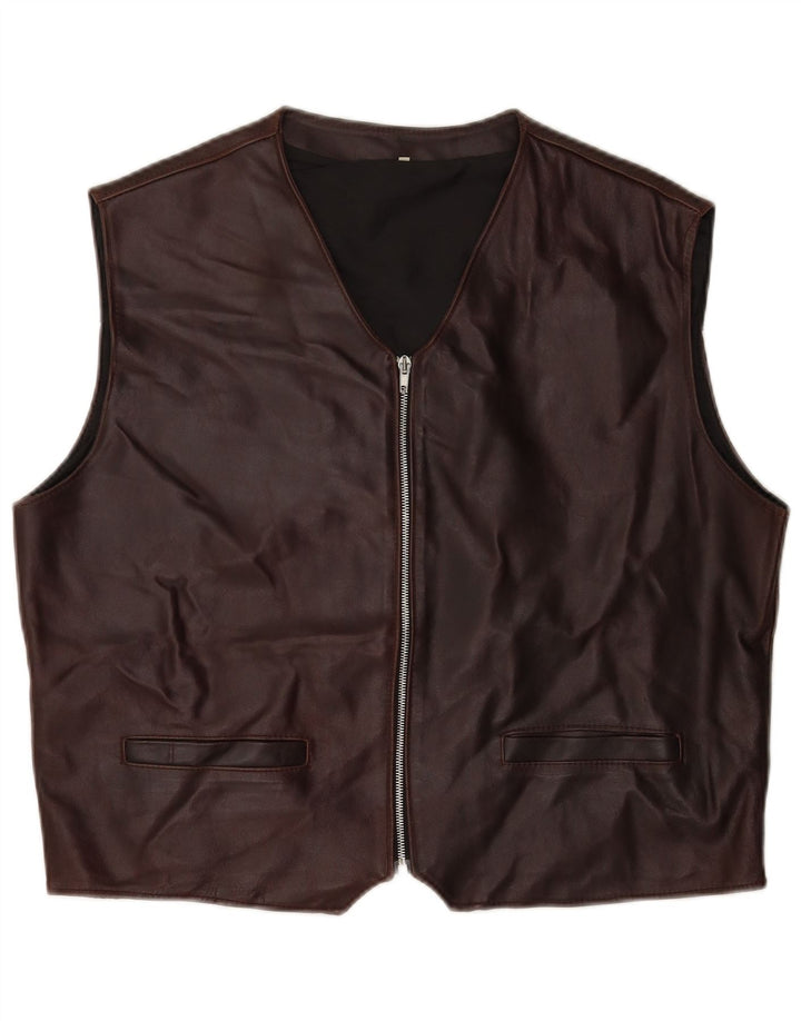 Gilet vintage da uomo XL marrone