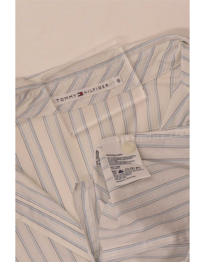 Camicia da donna Tommy Hilfiger US 6 cotone a righe bianche medie