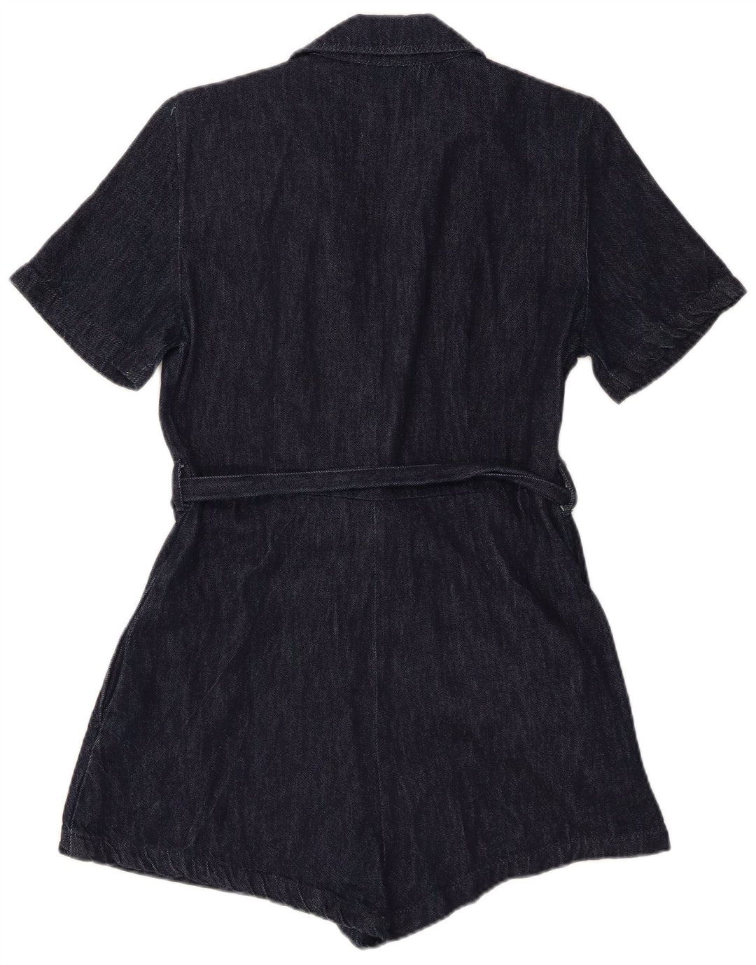 Tutina corta in denim da donna Zara UK 12 blu navy medio