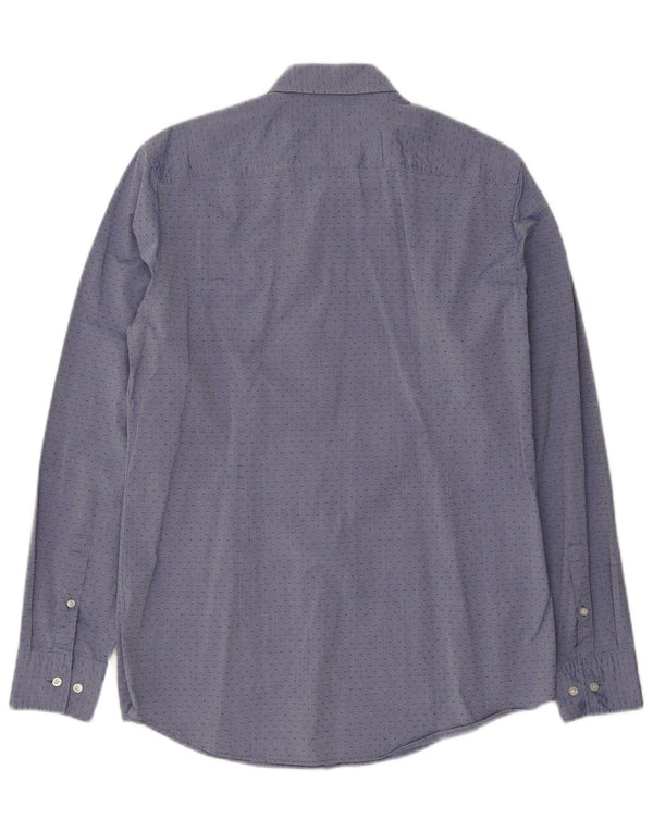 Camicia slim fit da uomo Hugo Boss taglia 15 3/4 40 blu medio maculato