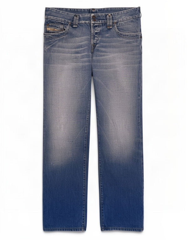 Jeans dritti da donna Diesel W34 L32 cotone blu