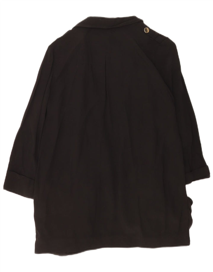 Giacca blazer aperta oversize da donna Reiss UK 10 piccola acetato nero