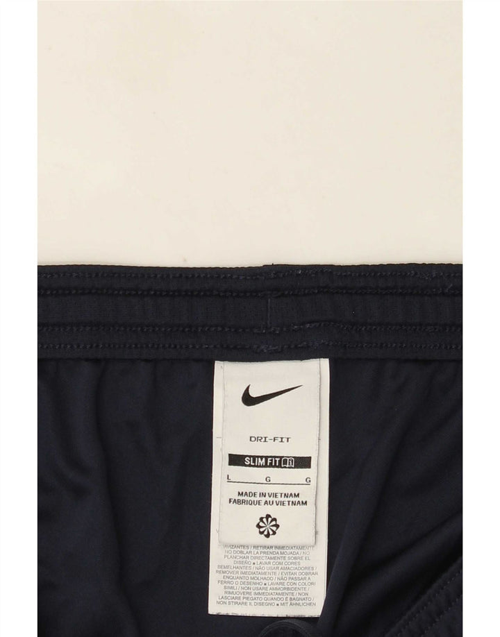Pantaloncini sportivi Nike Dri Fit Slim da uomo, grandi, in poliestere color block blu navy