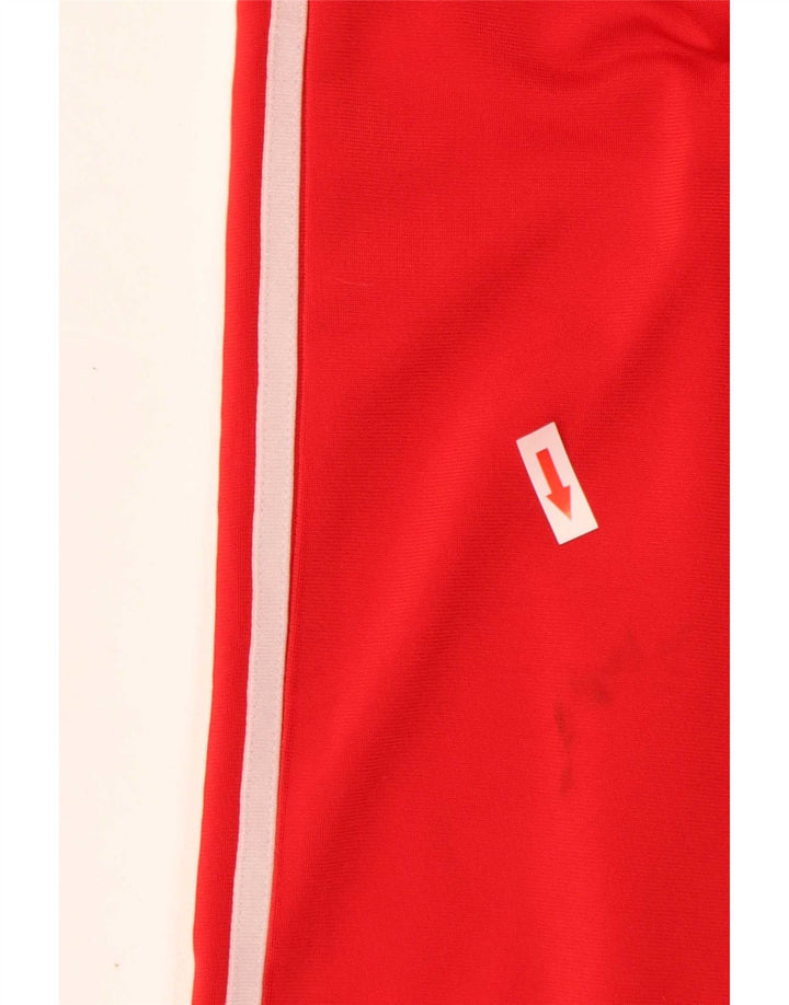 Pantaloni da tuta da donna Adidas a gamba larga UK 12 poliestere rosso medio