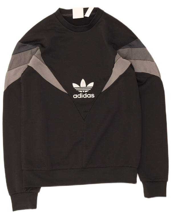 Felpa Adidas Uomo Maglione XS Nero Colourblock Poliestere