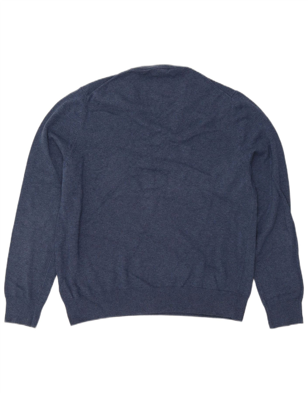 MARKS & SPENCER Maglione da uomo con scollo a V grande in cotone blu navy