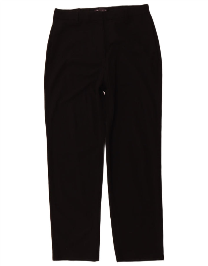 MARKS & SPENCER Pantaloni chino corti da donna UK 10 piccoli W29 L28 neri