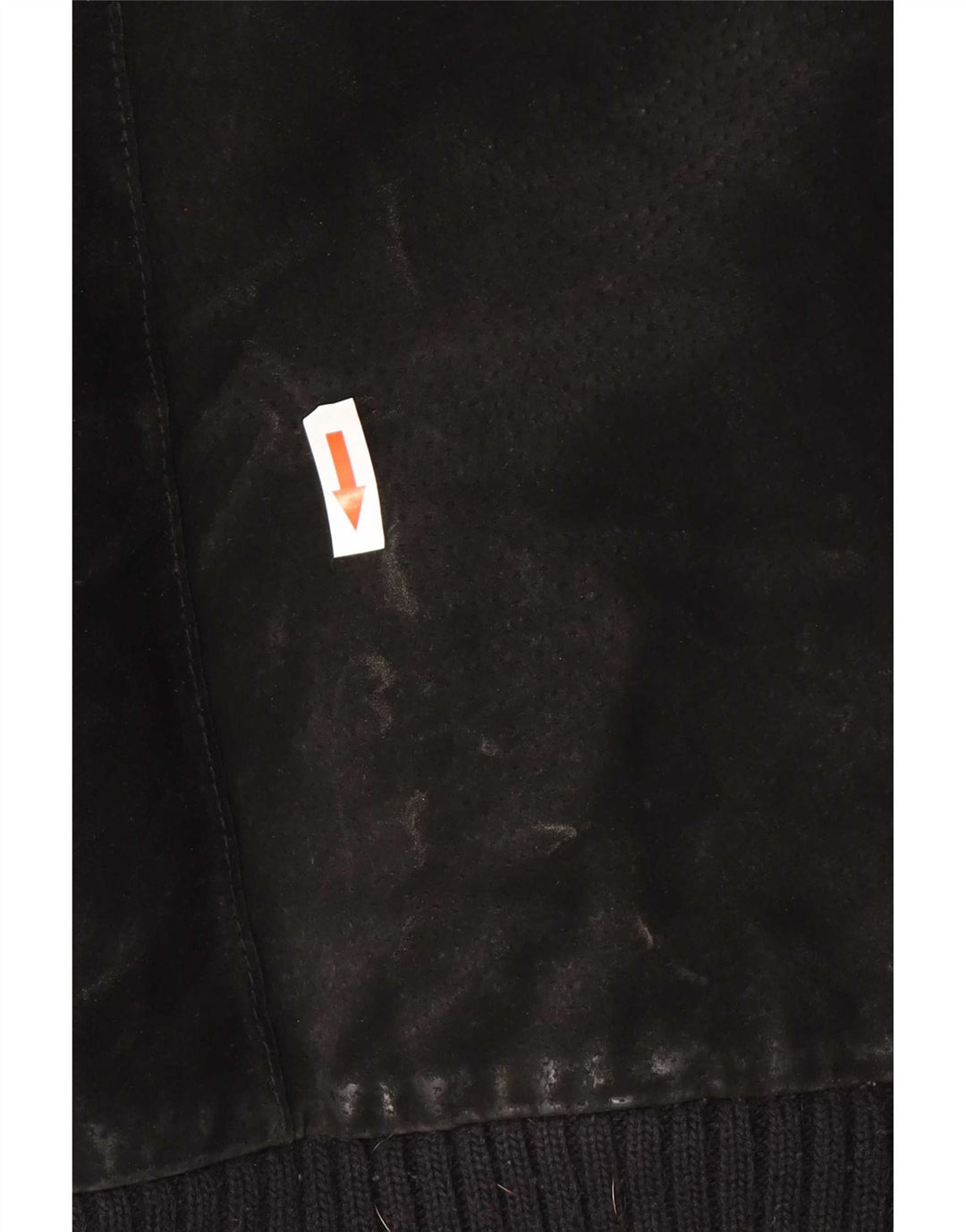 Giubbotto bomber in pelle scamosciata vintage da uomo UK 42 XL in pelle nera