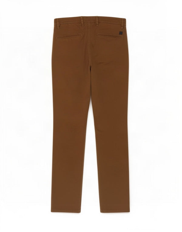 Hugo Boss Mens Slim Chino Trousers W32 L34 Brown Cotton