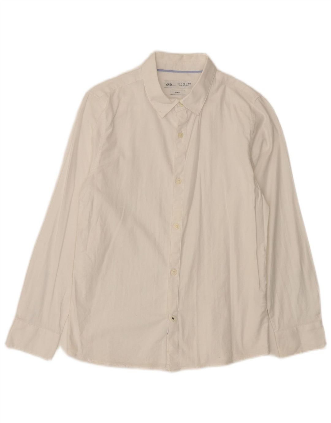 Camicia Zara da bambino slim fit 11-12 anni in cotone bianco
