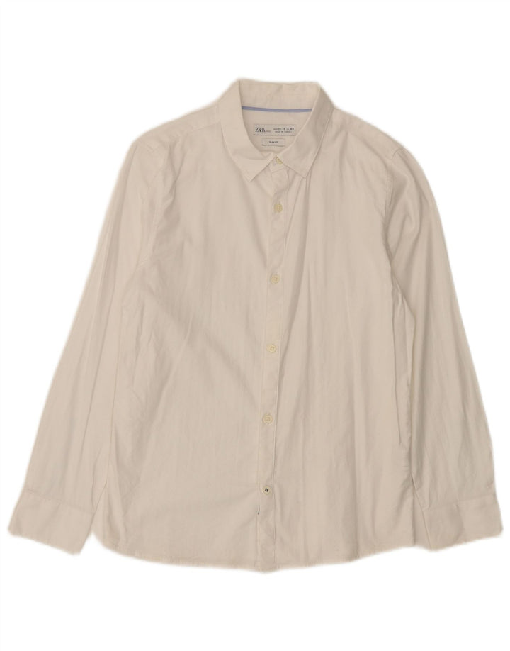 Camicia Zara da bambino slim fit 11-12 anni in cotone bianco