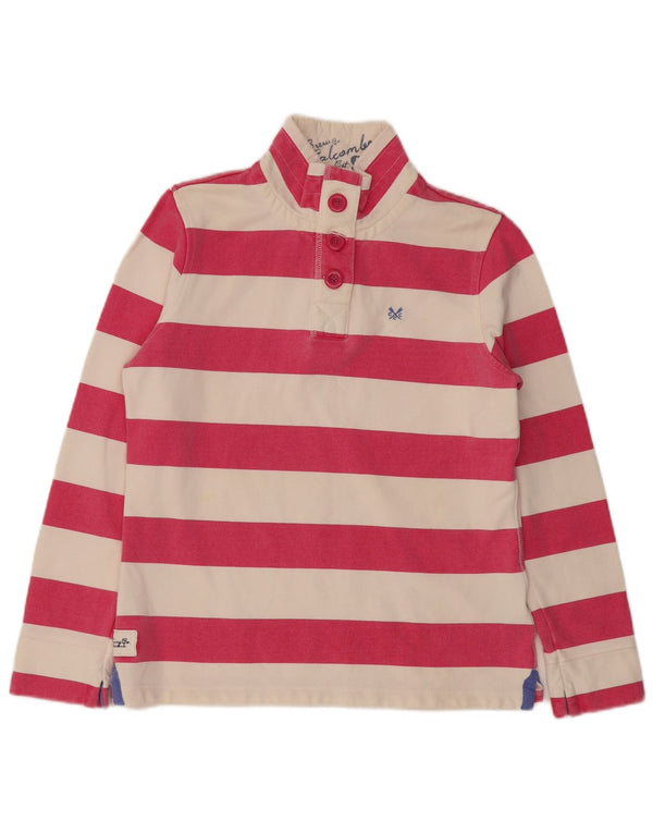 Crew Clothing Felpa oversize da donna Maglione UK 10 Small Pink Striped