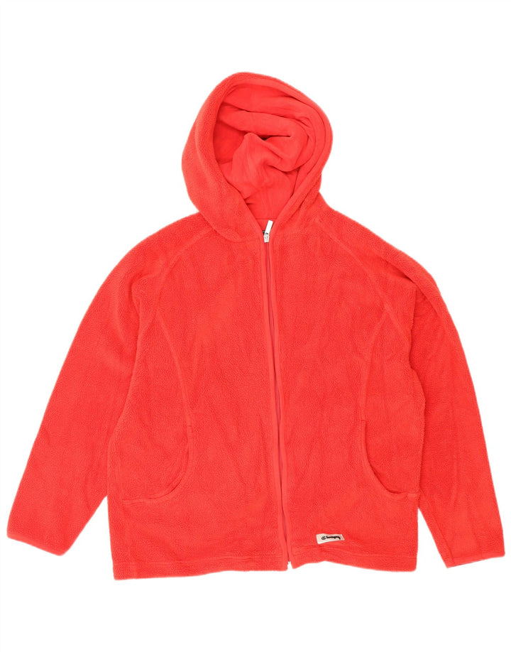 Giacca in pile con cappuccio da donna Champion UK 14 poliestere rosso medio