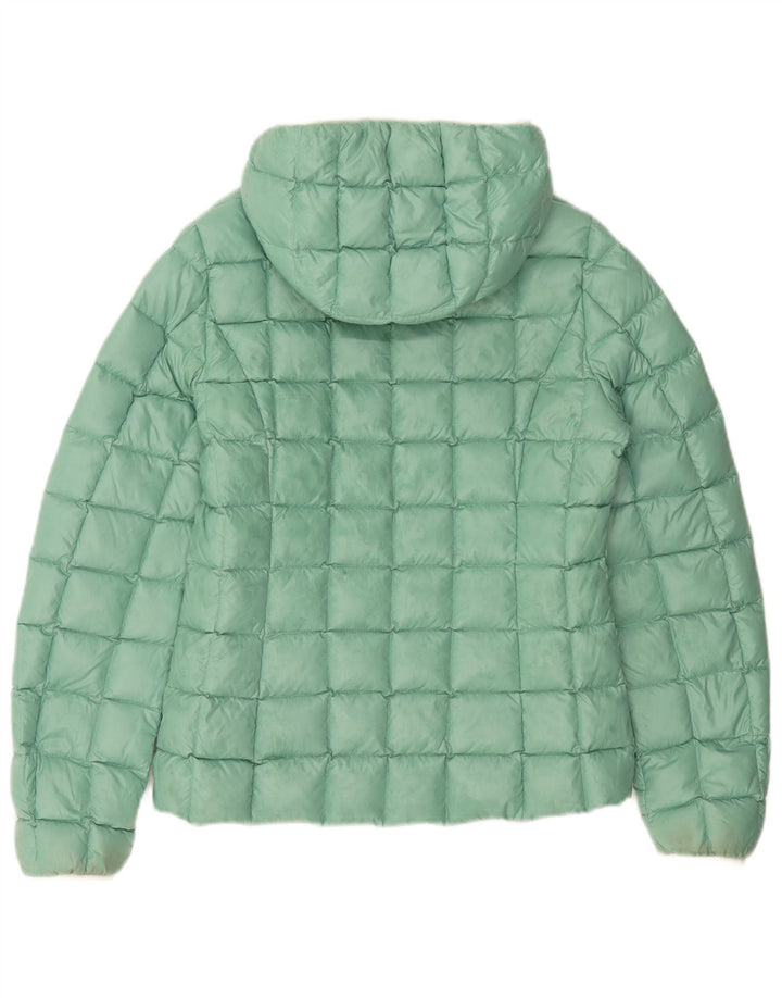 Giubbotto imbottito reversibile con cappuccio per bambina K-Way 11-12 anni in poliammide bianco sporco
