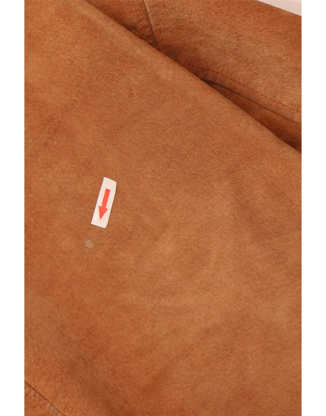 Giubbotto bomber in pelle scamosciata da donna Alan Gordon UK 14 grande pelle beige