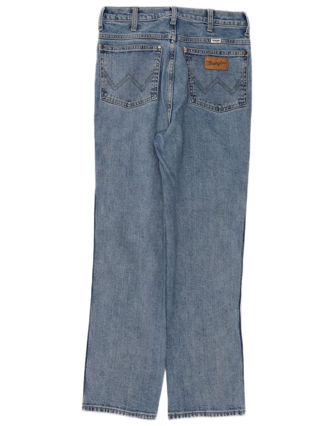 Jeans dritti a vita alta da donna WRANGLER Wild West W27 L27 cotone blu