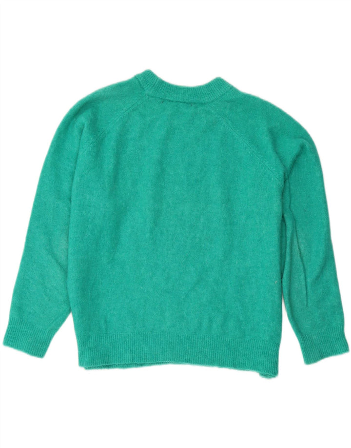 Maglione maglione girocollo da donna Zara UK 14 Nylon verde medio
