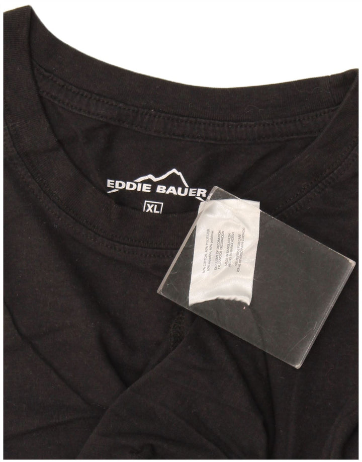 T-shirt da uomo Eddie Bauer Top XL in cotone nero