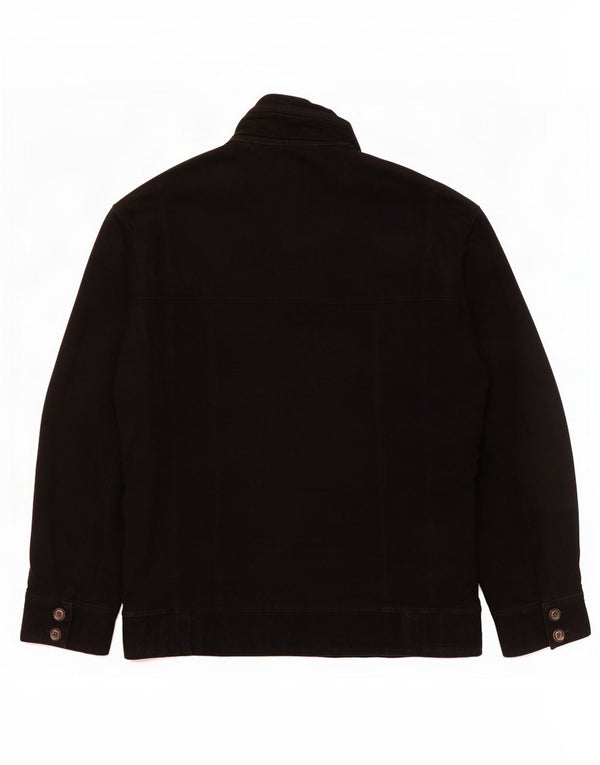 Giacca bomber scamosciata da uomo vintage UK 38 media nera