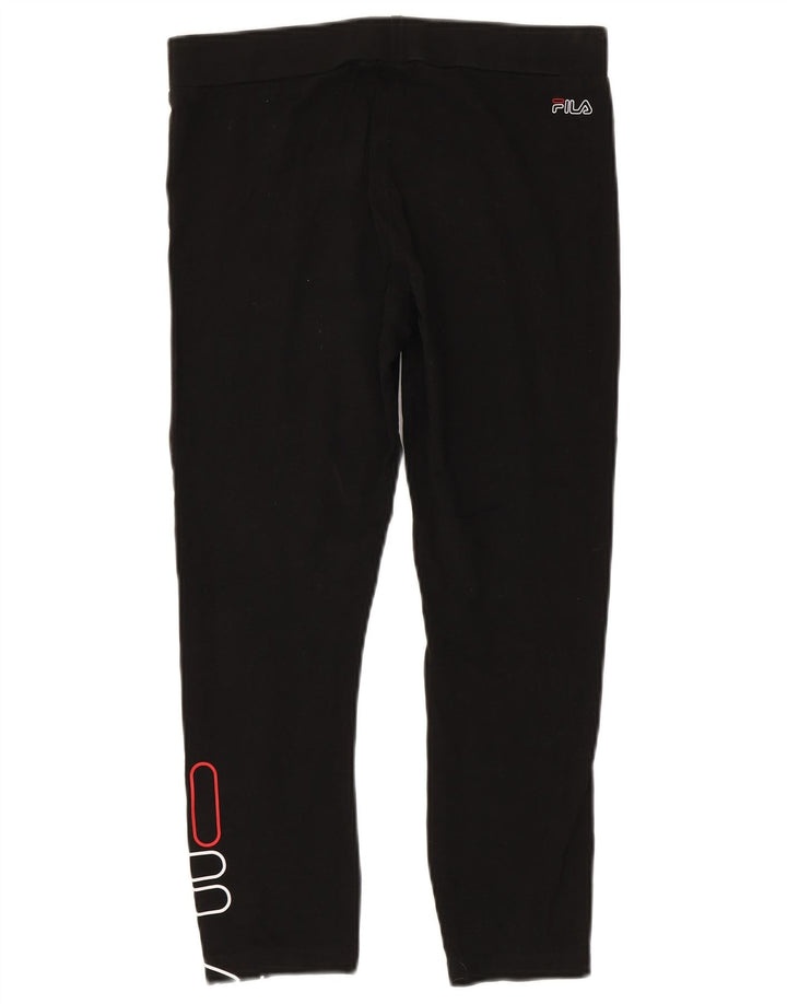 Leggings Capri grafici da donna Fila UK 14 grandi neri
