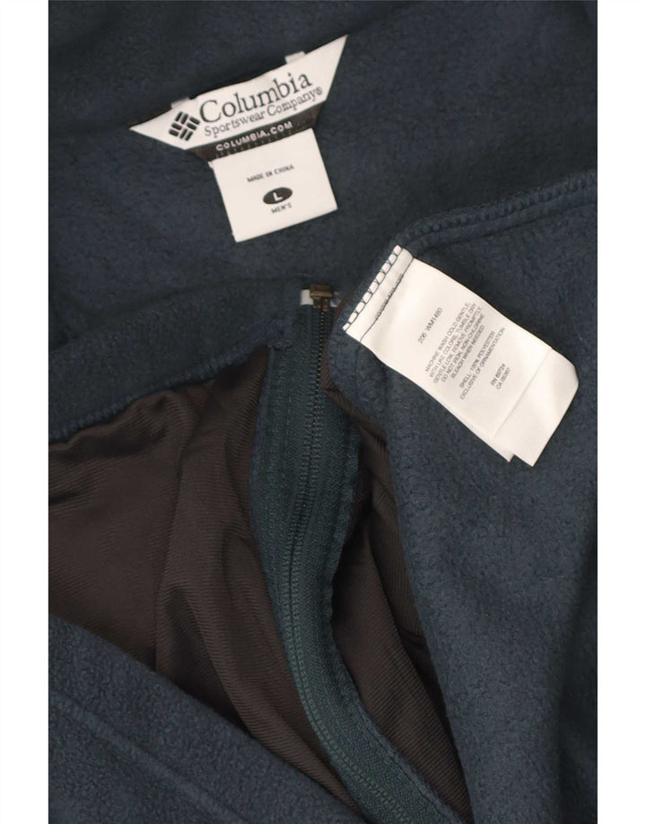 Gilet in pile da uomo Columbia UK 40 grande poliestere blu navy