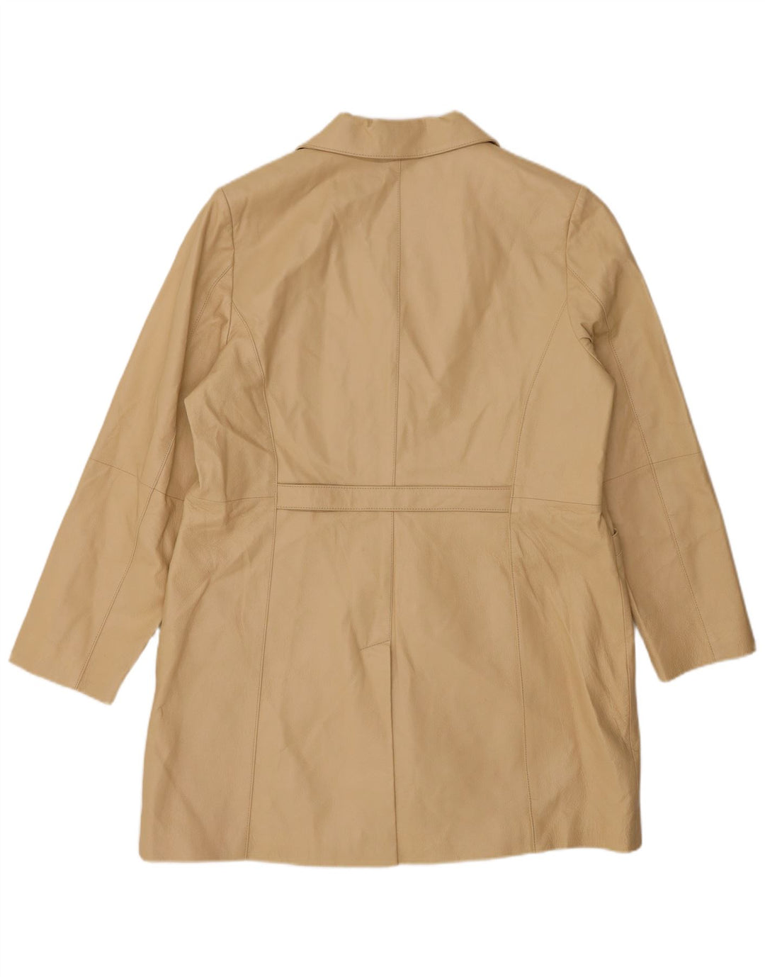 Cappotto in pelle da donna VINTAGE UK 20 2XL Pelle beige