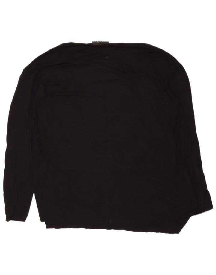 Top Zara da donna a maniche lunghe con motivo astratto UK 16 grande nero