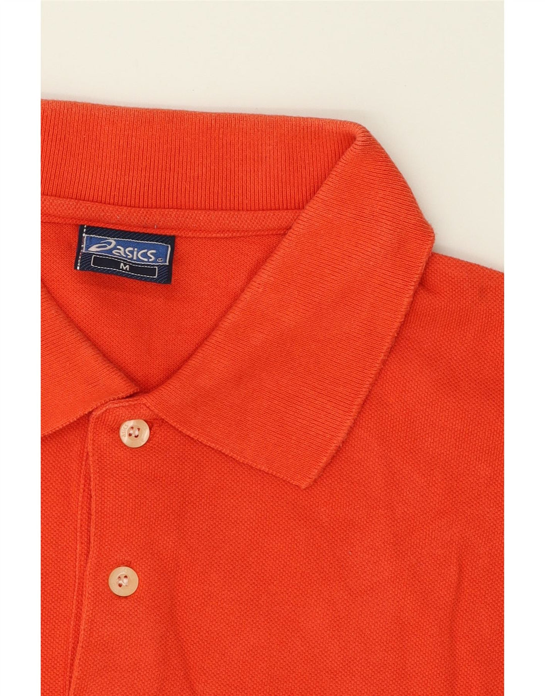 ASICS Mens Polo Shirt Medium Orange Cotton Vintage Asics and Second-Hand Asics from Messina Hembry 