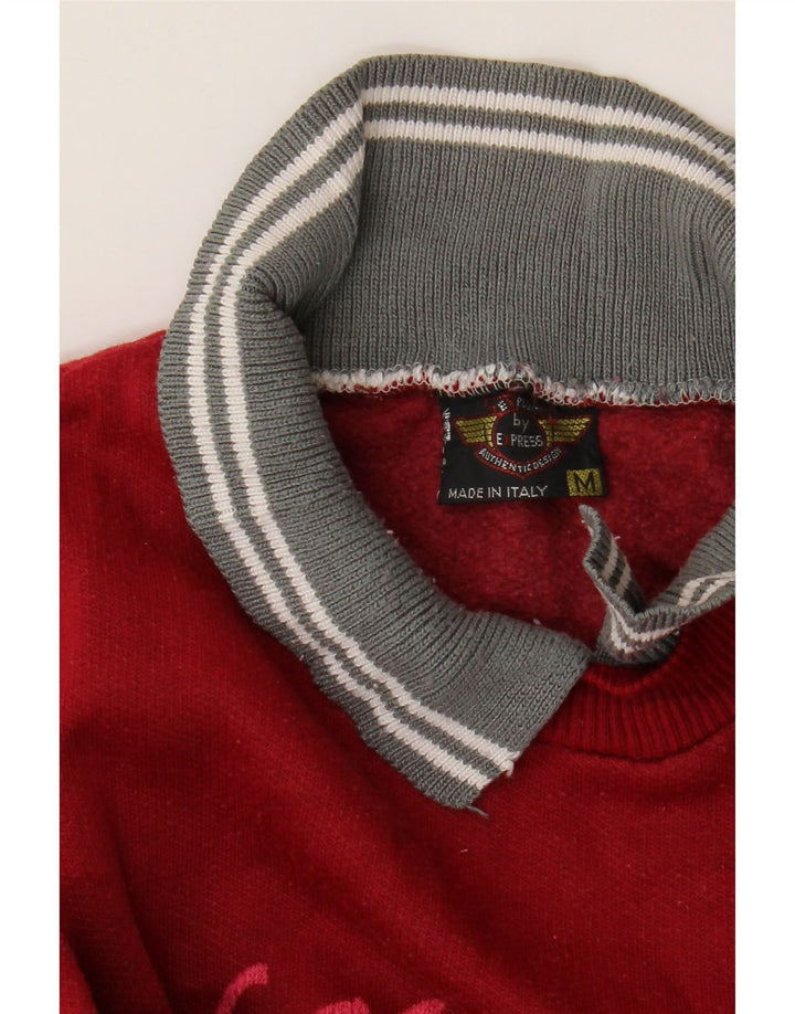 EXPRESS Felpa con grafica oversize da donna UK 14 Medium Rosso