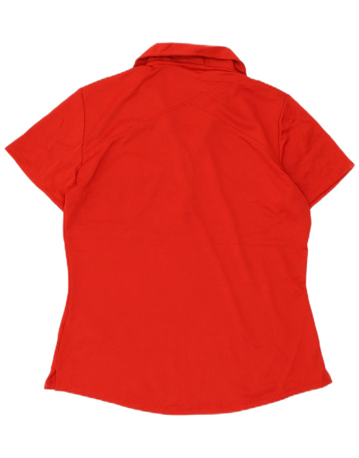 Polo da donna ADIDAS UK 12/14 poliestere rosso medio