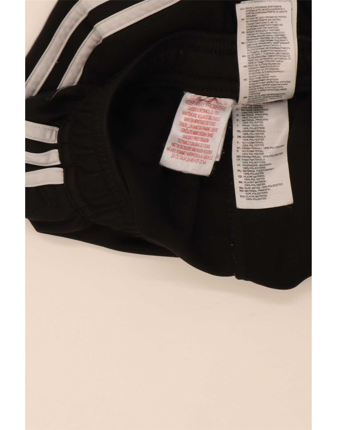 Pantaloni della tuta da ragazzo Adidas 11-12 anni in poliestere nero