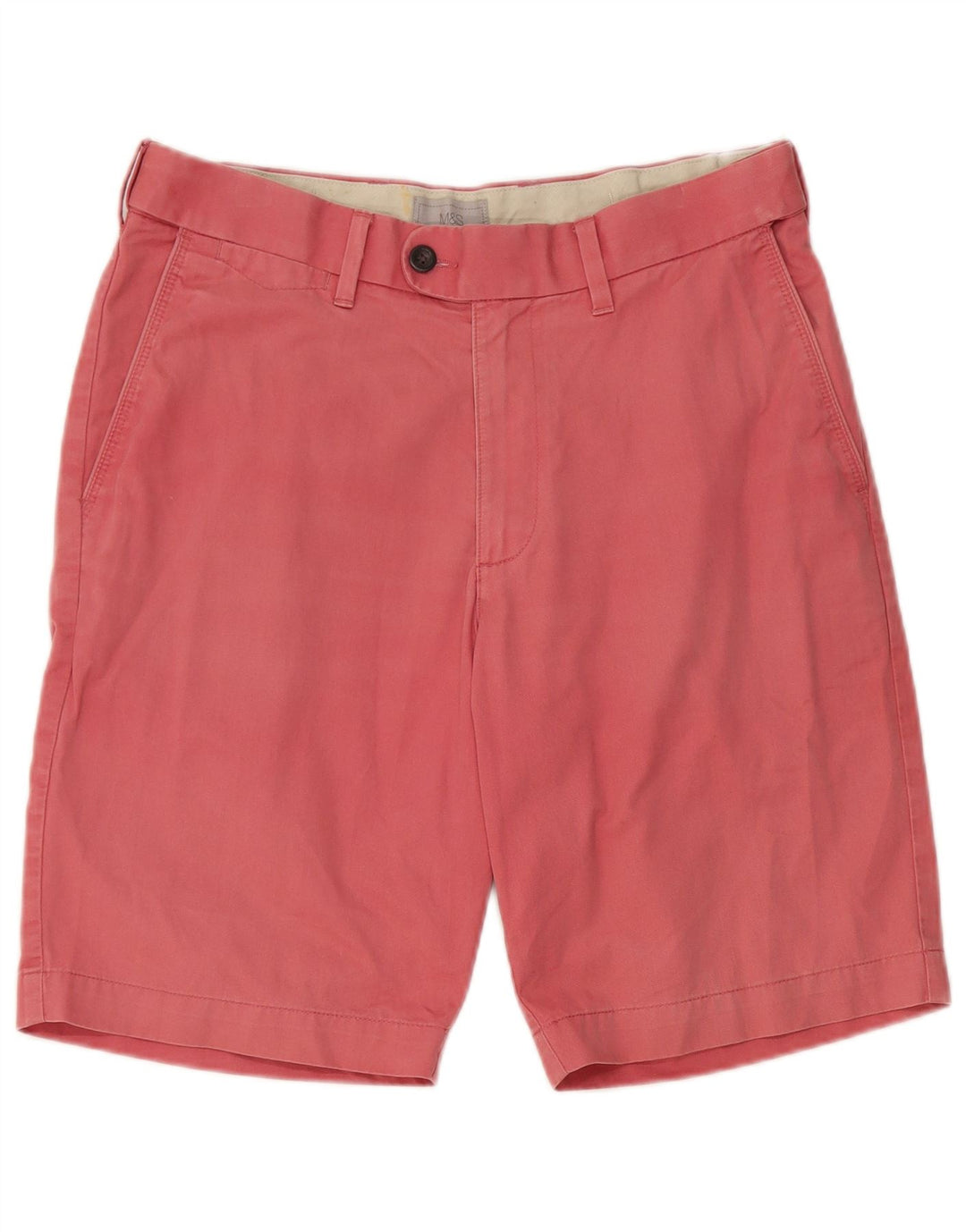 Pantaloncini chino da uomo Marks & Spencer W32 cotone rosso medio