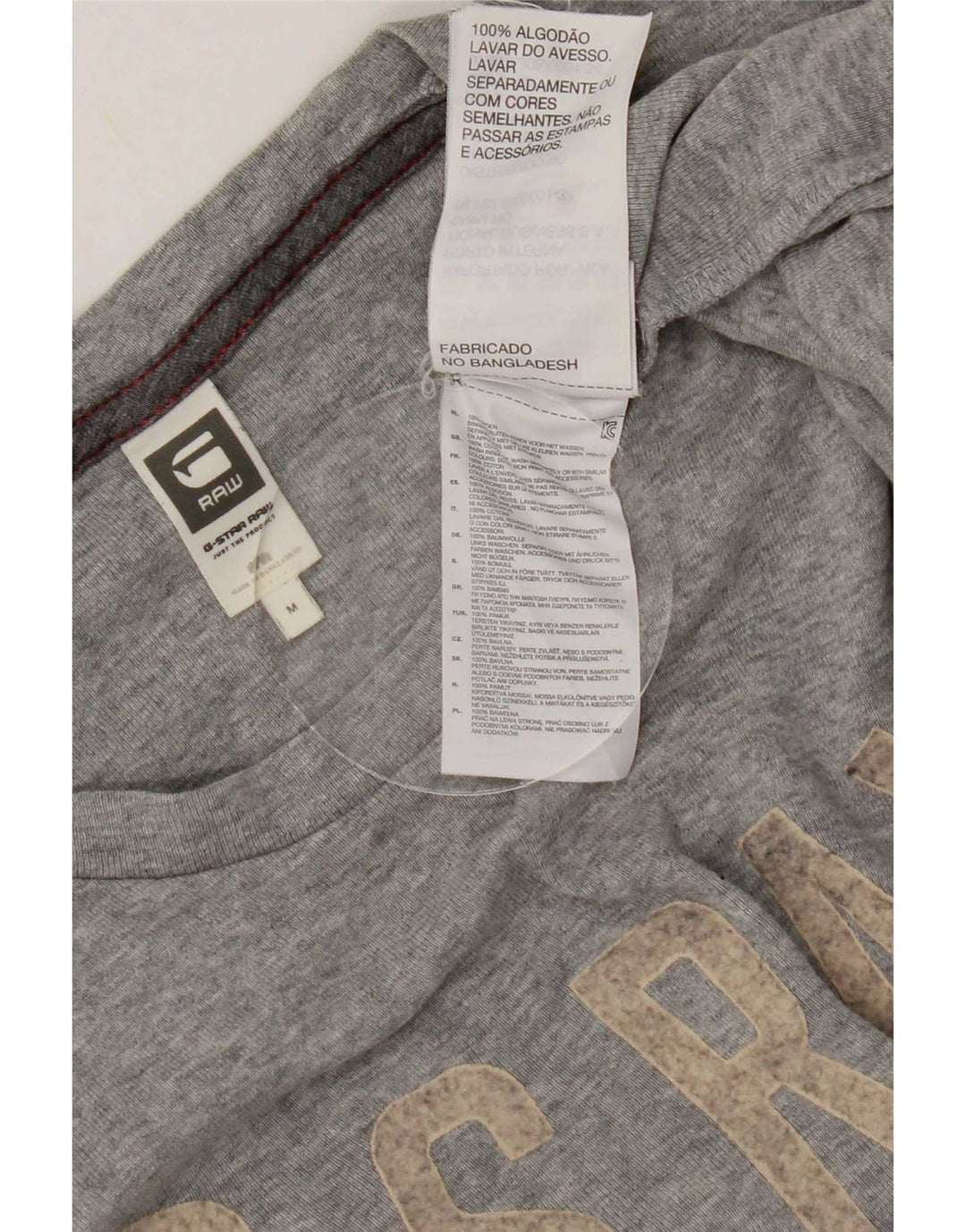 T-shirt grafica da donna G-Star Top UK 12 Cotone grigio medio