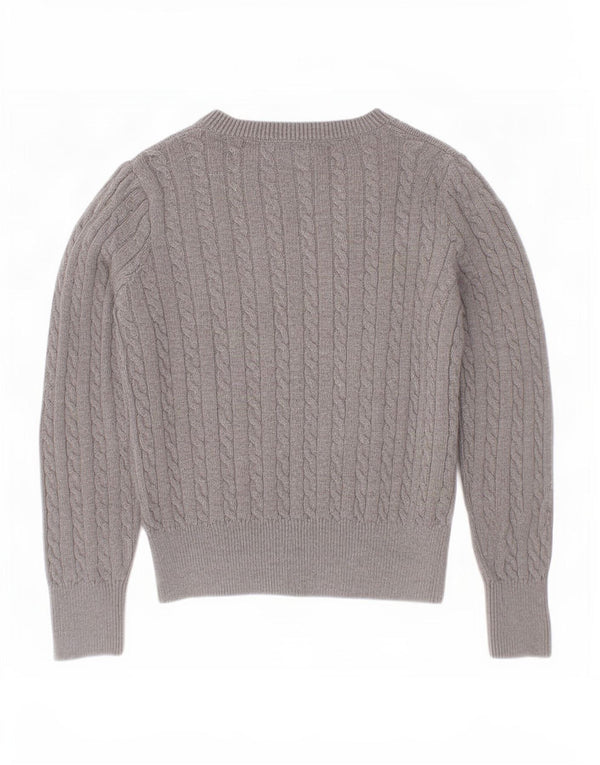 Polo Ralph Lauren Maglione Cardigan Bambina 4-5 Anni Cotone Grigio