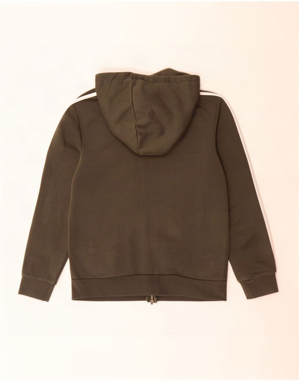 Maglione con cappuccio e zip da donna Adidas UK 12/14 Cotone kaki medio