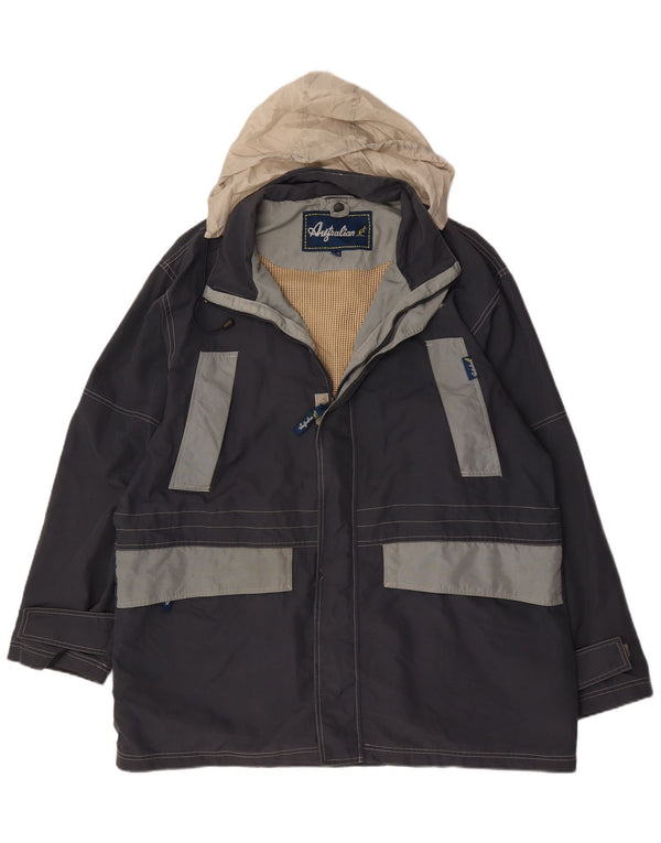 Giacca a vento da uomo AUSTRALIAN L'ALPINA UK 42 XL Blu navy color block