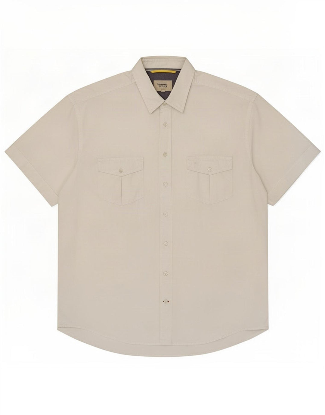 Camicia a maniche corte da uomo Camel Active XL in cotone bianco