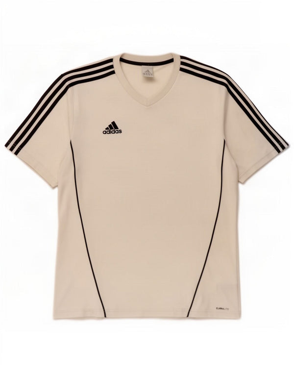T-shirt Adidas Climalite da uomo, grande, in poliestere bianco