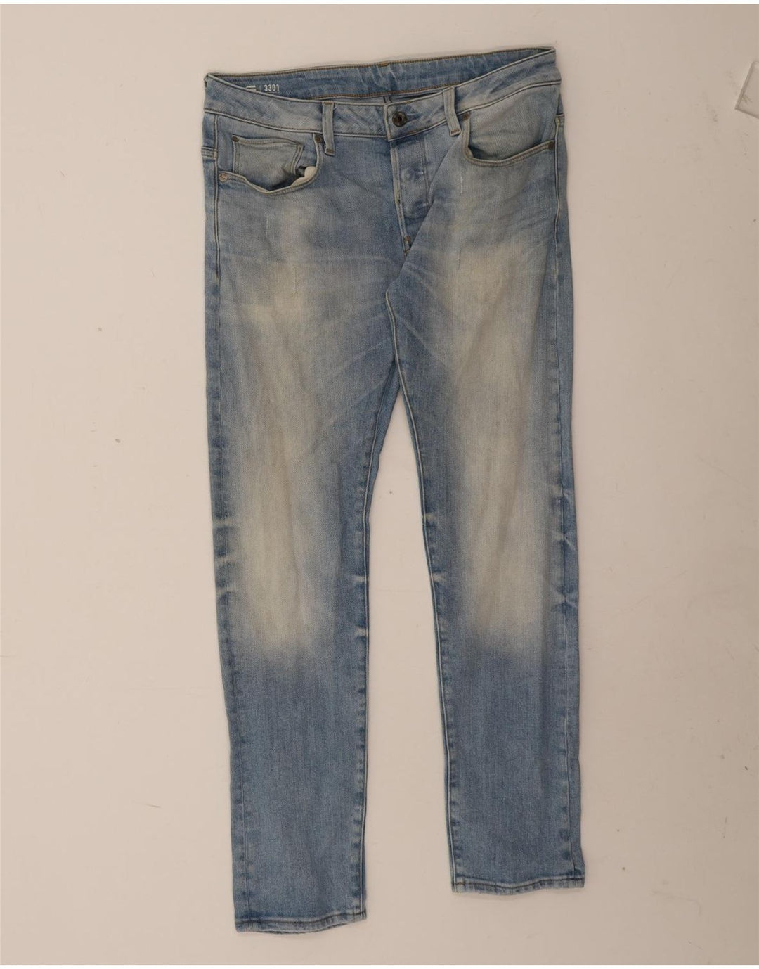 Jeans slim da uomo G-Star 3301 W33 L32 cotone blu