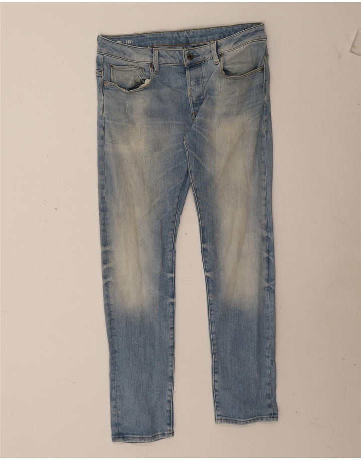 Jeans slim da uomo G-Star 3301 W33 L32 cotone blu