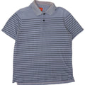 Polo da uomo Hugo Boss in cotone a righe grandi blu